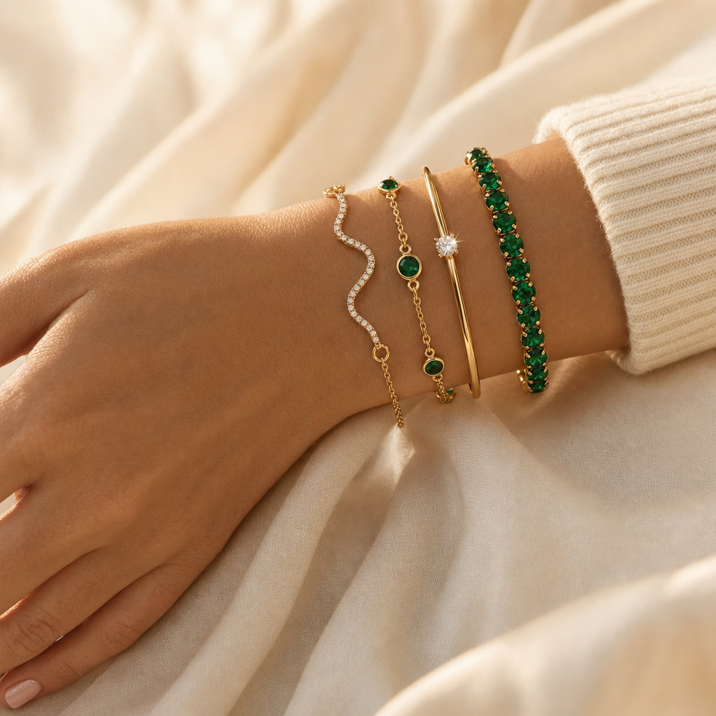 THE ÉMERAUDE | 4-PIECE BRACELET SET